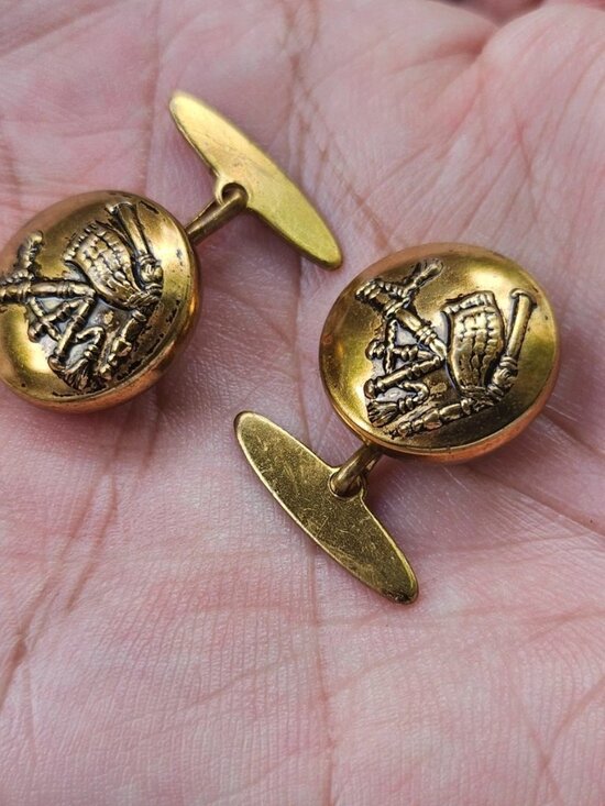 Other - Vintage Cufflinks Gold Tone Fashion Men Jewelry Cuff Links Shirt Cuff Stud